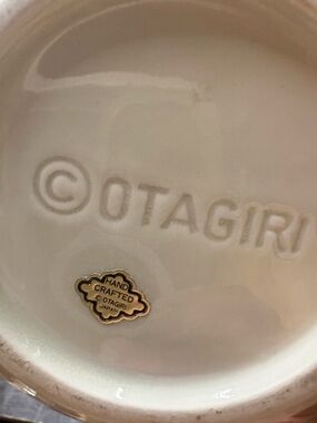 Otagiri Cream Glazed Handcrafted Ceramic Dish